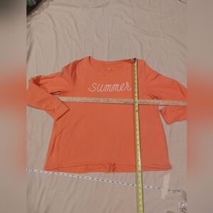 Belle Beach Coral Long Sleeve 'Summer' Top